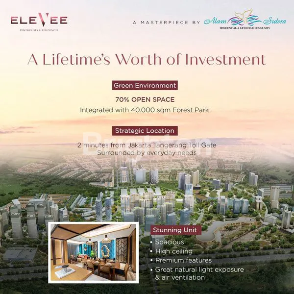 image PENTHOUSE ELEVEE PET FRIENDLY 4BR ENORME DI ALAM SUTERA TANGERANG (7)