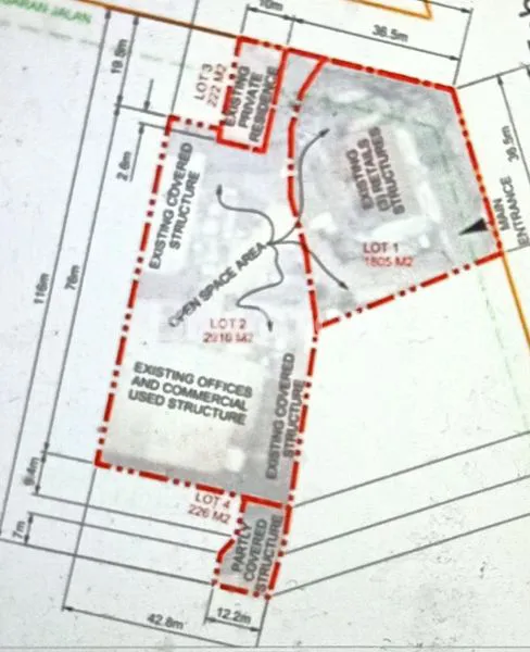 TANAH MAIN ROAD MOH TOHA BANDUNG LEBAR MUKA 40 MTR(6 MENIT PINTU TOL M. TOHA)