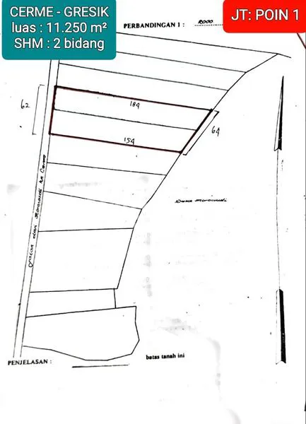 image TANAH RAYA MOROWUDI CERME GRESIK 1.1HEKTAR DEKAT TOL CERME, SEKITARNYA SUDAH BANYAK PERUMAHAN.MURAH 1.8JT PER METER (1)