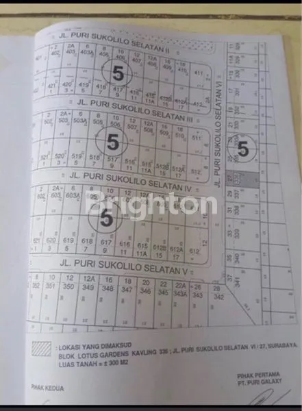 image KAVLING ISTIMEWA DI PURI GALAXY CLUSTER LOTUS GARDEN, SUKOLILO SBY TIMUR (1)