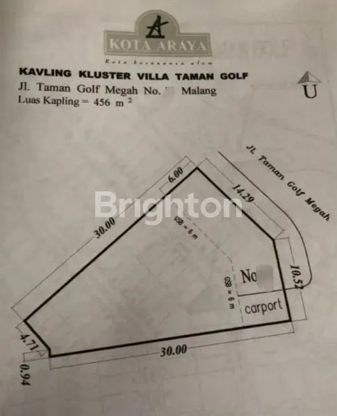 image MURAH TANAH KAVLING TAMAN GOLF ARAYA KOTA MALANG (2)