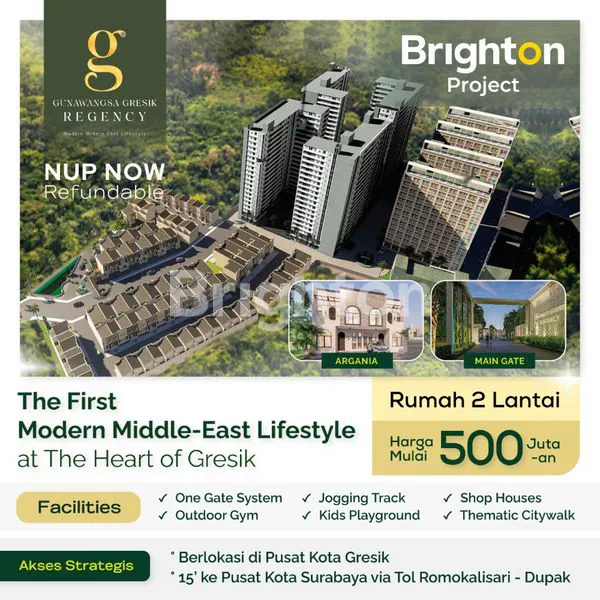 image RUMAH 2 LANTAI DENGAN 2 KAMAR TIDUR CUMA 500 JUTA'AN GUNAWANGSA GRESIK REGENCY (5)