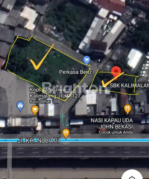 TANAH MURAH DI JL.KH NOER ALI JAKASAMPURNA KALIMALANG KOTA BEKASI