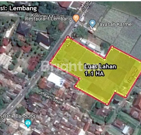image REPOSISI HARGA 6,5 JT/M JADI 5 JT,/M TANAH KONTUR DATAR - ELEVASI DIATAS JALAN - JALAN RAYA BANDUNG LEMBANG (1)