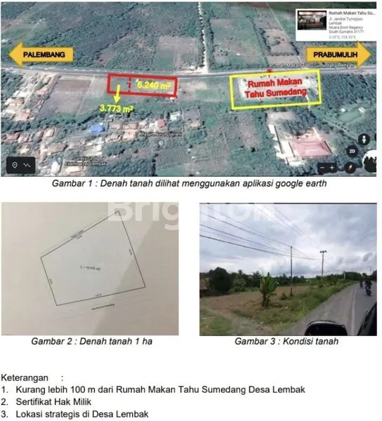 TANAH LOKASI PREMIUM PINGGIR JALAN SIAP BANGUN