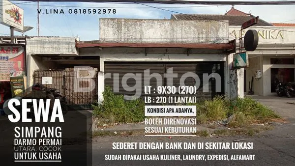 image DISEWAKAN RUMAH SIMPANG DARMO PERMAI UTARA, COCOK UNTUK USAHA, SEDERET DENGAN BANK DAN DI SEKITAR LOKASI * (1)