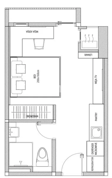 image APARTMENT DENVER CITRALAND FULLY FURNISHED SELANGKAH KE KAMPUS UC DAN HOKKY SUPERMARKET, DEKAT DENGAN GWALK, PAKUWON MALL, RUMAH SAKIT NATIONAL HOSPITAL, PUSAT PERBELANJAAN, CAFE, RESTO DAN TEMPAT REKREASI (5)