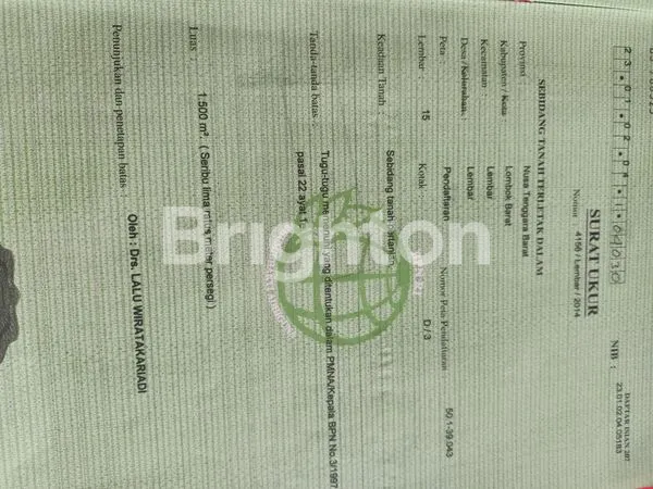 TANAH KEBUN KAYU DI GERUNG LOMBOK BARAT