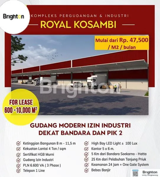 GUDANG AKSES KONTAINER DI ROYAL KOSAMBI TANGERANG DEKAT BANDARA DAN PIK 2
