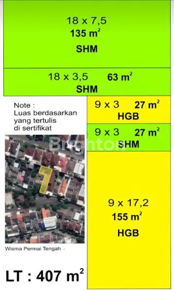 image NEGO SAMPAI DEAL! DIJUAL MURAH RUMAH HITUNG TANAH!! WISMA PERMAI TENGAH (2)