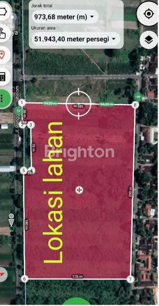 TANAH ZONA MERAH DI KLATEN