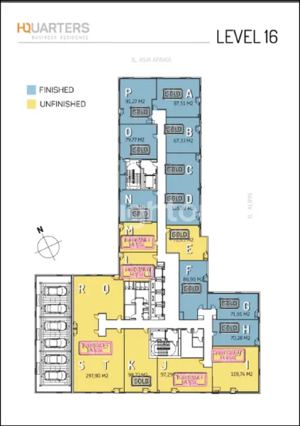 image APARTEMENT HQUARTERS PUSAT KOTA BANDUNG LEVEL 16 UNIT I (UNFINISHED) (4)