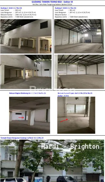 image SATU UNIT GUDANG DI TAMAN TEKNO BSD, TANPA MEZANIN, SECURITY 24 JAM (1)