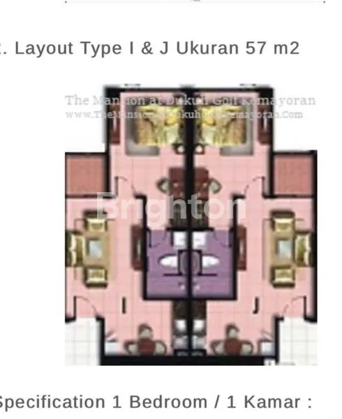 image APARTEMEN THE MANSION 1 BR NON FURNISH GOLF KEMAYORAN JAKARTA PUSAT (1)