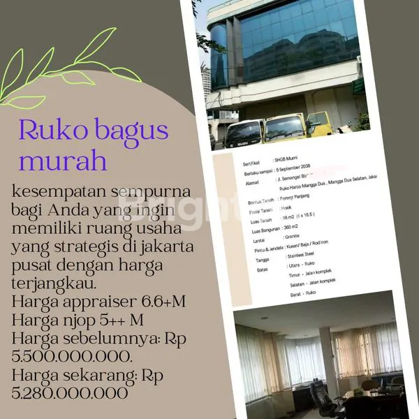 RUKO HOOK MURAH 4 LT DI HARCO MANGGA DUA JAKARTA PUSAT