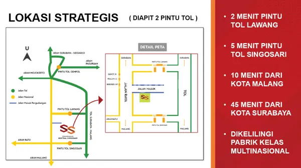 image KOMPLEK PERGUDANGAN YANG DIAPIT 2 AKSES TOL, SANGAT STRATEGIS &  MODERN - SINGOSARI (3)