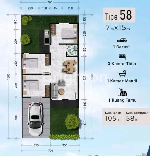 image DREAM PARK RESIDENCE MODERN MINIMALIS KPR EXPRESS DP 5 % CICIL 6X FREE BPHTB, AJB, BALIK NAMA, BIAYA KPR, SUBSIDI ASURANSI JIWA 15 JUTA (1)