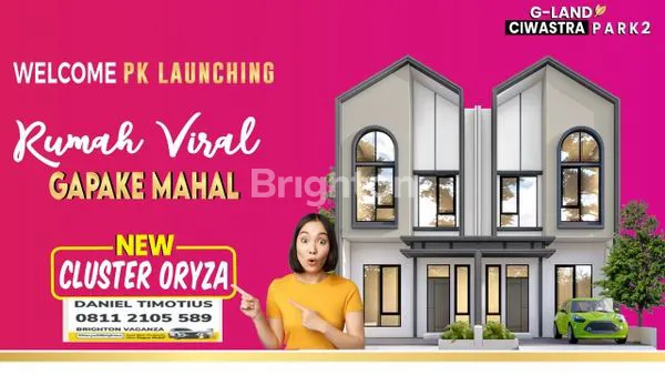 image RUMAH VIRAL GA PAKE MAHAL NEW CLUSTER ORYZA TYPE 47/60 698 JT 2 LT ,3 KM BOOKING 5 JUTA, CICILAN 2 JT (1)