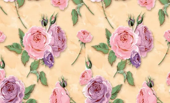 keramik dinding teras motif bunga