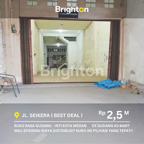 image RUKO RASA GUDANG, JL. SEIKERA (100 M KE JL. SUTOMO) EX KANTOR & GUDANG K3 MART.  (1)