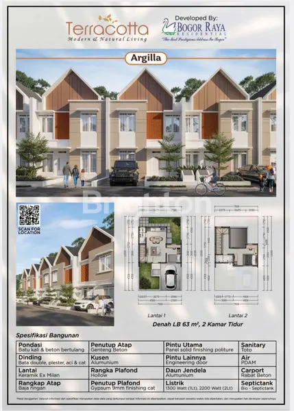 HUNIAN MIDERN DI PINGGIR JALAN TOL, 2 LANTAI BOGOR RAYA RESIDENCE CIMAHPAR