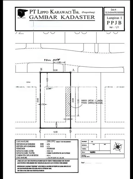 Gambar Property KAVLING  DI TAMAN DIPONEGORO LIPPO KARAWACI CENTRAL TANGERANG
