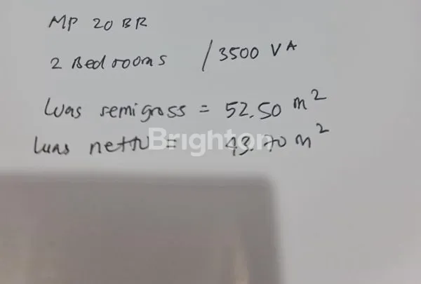 image APARTEMEN MADISON CENTRAL PARK TANJUNG DUREN BAGUS TYPE MP 2 BR, LT/LB 44/53, SHM, HOKI, HARGA TERMASUK PERABOTAN, KT 2, LANTAI 20, SELANGKAH MALL DAN PUSAT KULINER  (2)