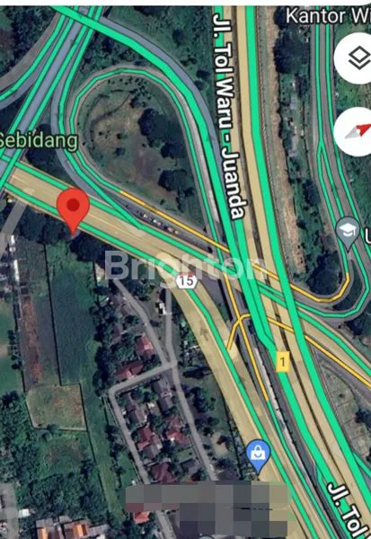 DIJUAL TANAH KOMERSIAL, NOL JALAN, PINGGIR JALAN AKSES TOL WARU. ADA IJIN KETINGGIAN BANGUNAN 65M. SUDAH ADA PAGAR KELILING
