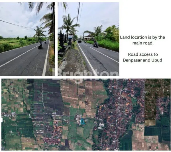 TANAH STRATEGIS PINGGIR JALAN UTAMA, LUAS TANAH 16.9 ARE, DI JALAN RAYA ANGANTAKA GIANYAR SINGAPADU