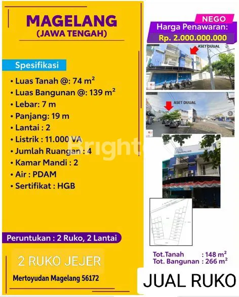 image 2 RUKO GANDENG 2 LANTAI DI DEKAT  ARTOS MALL DEKAT AKMIL MAGELANG  (2)