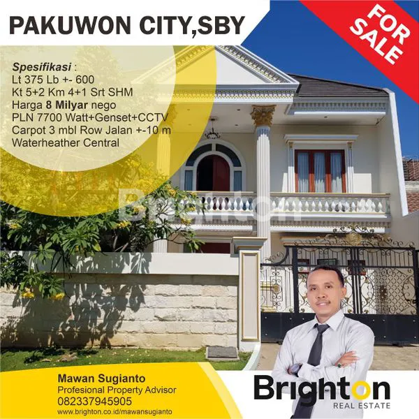 image MEWAH PAKUWON CITY RIVERA 2 LANTAI SIAP HUNI JALAN UTAMA HARGA NEGO (1)