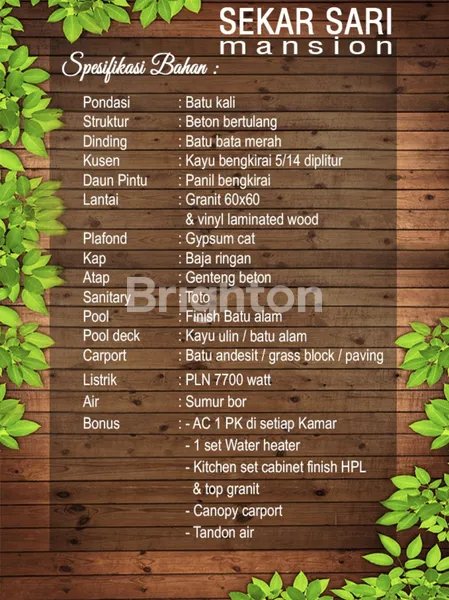 image RUMAH PRIMARY PERUMAHAN CLUSTER MEWAH VIEW SUNGAI SEKAR SARI MANSION (5)