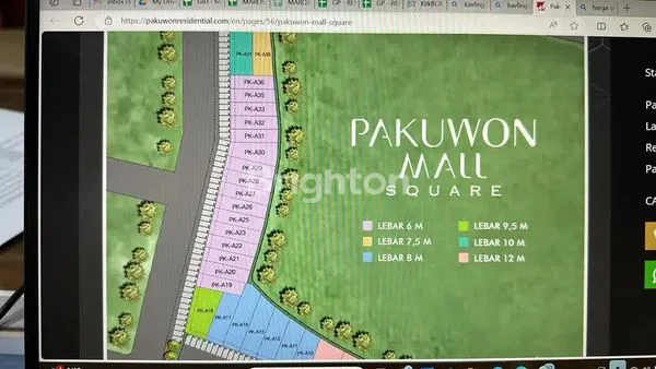 TANAH KAVLING PAKUWON MALL SQUARE
