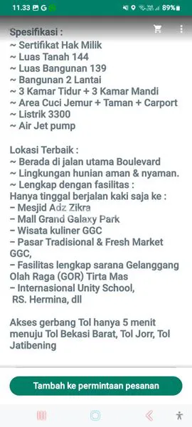 image DIJUAL RUMAH CLUSTER SIAP HUNI TAMAN GALAXY (8)