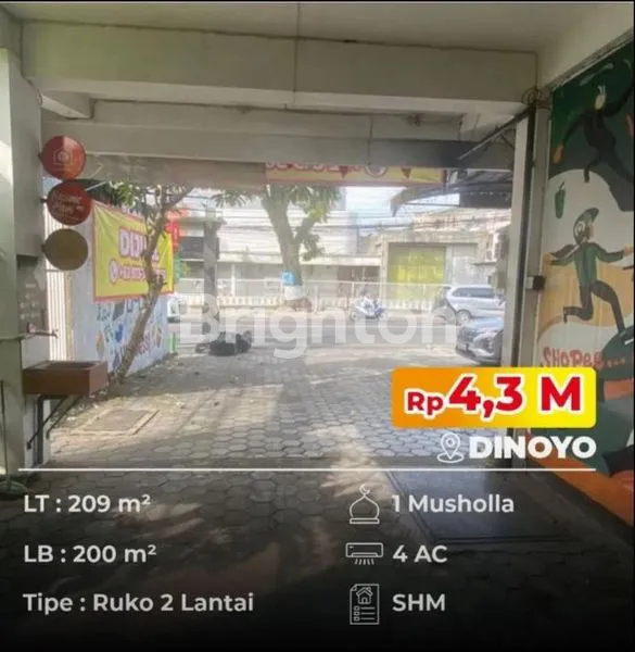 image RUKO LUAS & STRATEGIS DI NO JALAN RAYA DINOYO DEKAT UNIBRAW KOTA MALANG (2)