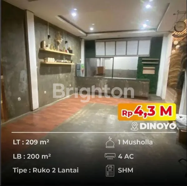 image RUKO LUAS & STRATEGIS DI NO JALAN RAYA DINOYO DEKAT UNIBRAW KOTA MALANG (3)