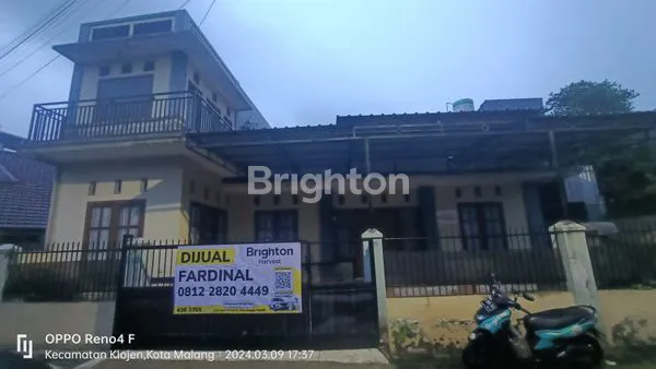 RUMAH 2 LANTAI COCOK UNTUK RUMAH KOS DI JL JAKSA AGUNG SUPRAPTO, CELAKET, SAMAAN, KLOJEN, KOTA MALANG DEKAT HOTEL MAXONE