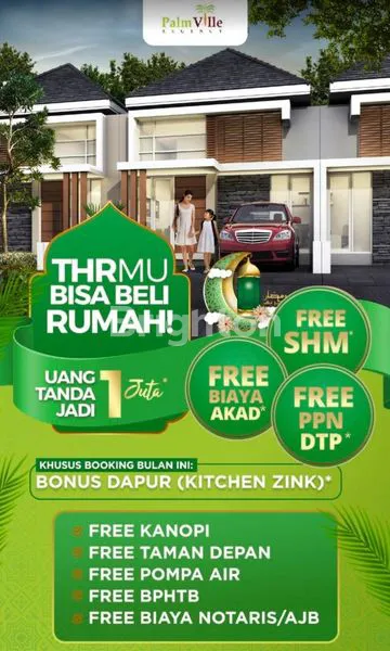 PALM VILLE, JL KESATRIAN,RUMAH BARU LANGSUNG KPR