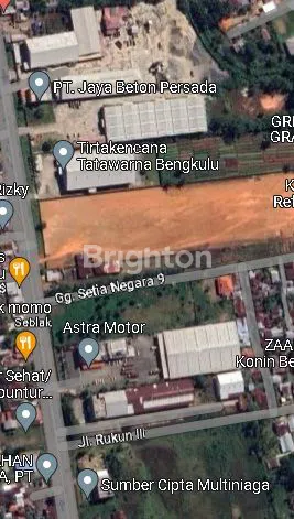 DIJUAL TANAH LOKASI PREMIUM PERGUDANGAN DAN KOMERSIAL AREA KOTA BENGKULU