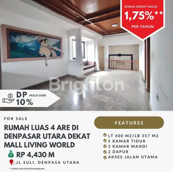 RUMAH MEWAH MARMER LT 400M² DI JL SULI