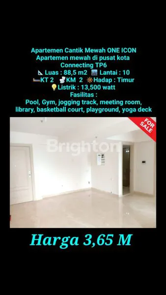 image APARTEMEN CANTIK MEWAH ONE ICON APARTEMEN MEWAH PUSAT KOTA CONNECTING TP6 (1)