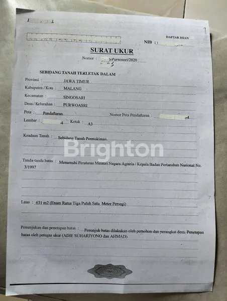 image DIJUAL TANAH SHM 631M² DI SINGOSARI, LOKASI STRATEGIS UNTUK USAHA (5)