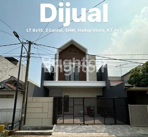 image RUMAH BARU MINIMALIS LEBAR 8 DI RUNGKUT ASRI DEKAT SUPERINDO DAN MERR (1)