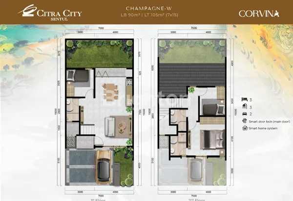 image MURAH!!! RUMAH 2 LANTAI DIKELILINGI LAPANGAN GOLF & PERBUKITAN YANG SUPER CANTIK (2)