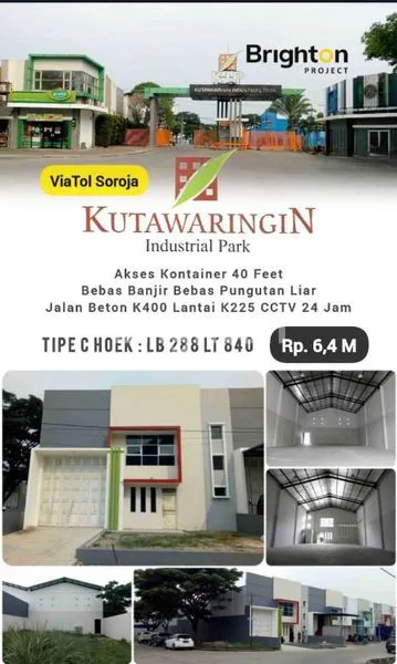 KUTAWARINGIN INDUSTRIAL PARK BANDUNG JAWA BARAT (TIPE HOOK)