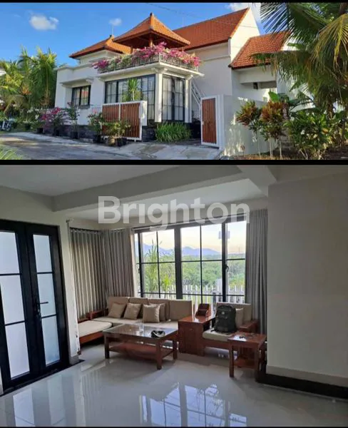 VILLA CANTIK FULLY FURNISHED 1 LANTAI,2 KAMAR,VIEW SAWAH & GUNUNG, SANGAT ASRI DI BELUMBUNG TABANAN