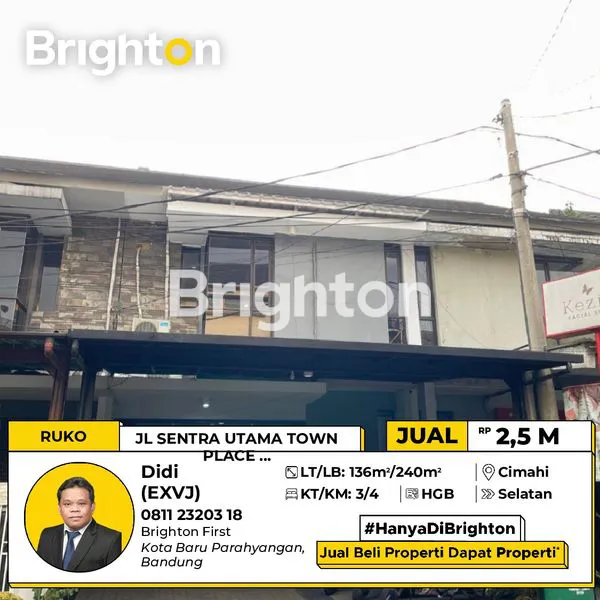 RUKOM SIAP HUNI JADI RUMAH TINGGAL DAN TEMPAT USAHA DIDAERAH BAROS CIMAHI.