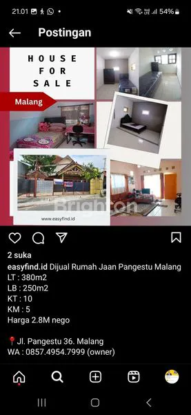 image JALAN PANGESTU MALANG SANGAT LUAS DAN COCOK DI BUAT USAHA DAN KOSAN (8)