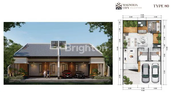 image *MAGNOLIA CITY CLUSTER* PERUMAHAN TIPE 80 KONSEP JAPANESE SCANDINAVIA (5)