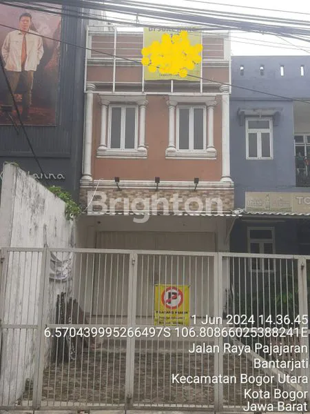 RUKO 2,5 LANTAI PLUS 1 BASEMENT DI JALAN RAYA PAJAJARAN WARUNG JAMBU BOGOR